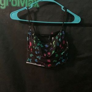 Rainbow butterfly crop top
